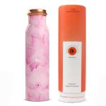 Eb-Everything Beautiful Copper Pink Marble Water Bottle In Standard Shape Printed Marble Design - 1 L