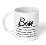 Akipi Boss A Woman The Office Boss Lady Gifts Best Boss Gifts For Women Ceramic Coffee Mug
