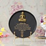 Webelkart Premium Handcrafted Namokar Mantra with Buddha Idol Art Frame with Stand Resin Home and Office Decor- Table Decor Items for Home Gift- Jain Gifts Items (Namokar Mantra) (Designs-1)