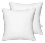 kuber Industries White Microfiber Chair Cushion 30.5 x 30.5 cm (Pack of 2) HS_38_HEARTH021166