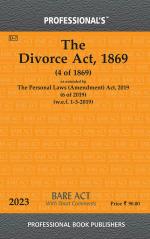 Divorce Act 1869 as amended by Personal Laws (Amendment) Act 2019_Professional Book Publishers