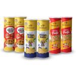 Munch Fit Healthy & Roasted Combo of 3 Varieties of Millet Snacks | Magic Masala, Tangy Tomato & Chilli Garlic | High Fibre, Low GI, Tasty & Ready To Eat Millet Snacks | Pack of 2x65g each