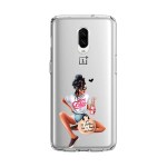 Emble Designer Clear Tranperant Silicone Case For OnePlus 6T-Design A7 ( TPU | Soft , OnePlus 6T| Multicolor )