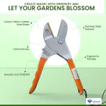 Utkarsh Steel Metallic Garden Anvil Roll Cut Secateurs | Roll Cut Pruners/Shears, Plant Cutting Scissors for Garden | Plant Branch Cutters/Trimmer for Home Gardening Tools Kit | Set of 1 Tool