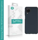 Sprig Liquid Silicone Grey Back Cover For Samsung Galaxy F12, Galaxy F12