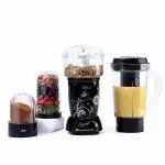 Wonderchef Nutri-blend BOLT CKM Mixer with Chopper With 4 Unbreakable Jars, Swifter with Sipper Lid Black, 600W