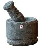 TRUELY HELEZ Mortar and pestle sets Traditional Ayurvedic Natural idikkalu and Crusher 4 inch