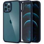 Spigen Navy Blue TPU Ultra Hybrid Back Cover Case For Iphone 12 Pro And 12