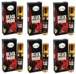 al hiza Black Oudh Roll-On Real And Natural Attar Perfume, 6 Ml Each (Pack Of 6)