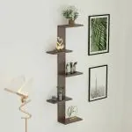 BLUEWUD Alaire Engineered Wood Wall Decor Shelf,Display Rack (Wenge)