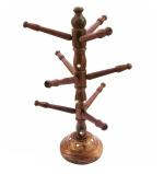 asad Wooden Bangle Stand with 9 Rod (Sheesham)/ Churi Stand/ Jewellery Stand/Tree Size: 25x8x5 Cm