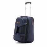 Harissons D-Lite Multicolor Polyester Trolley Duffel Bag Cabin Luggage and Expandable Travel Bag (HB1029NAVYBLUEORANGE)