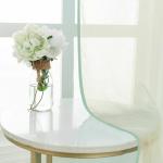 Urban Space Linen Textured Sheer Curtain for Window, Readymade Curtain with Tieback and Eyelet Hanging Style, Set of 2 Curtains, Mint Green (Window - 5ft x 4ft)