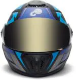 Noax Blue Rambo Sticker Motorbike Helmet (Black Matt)