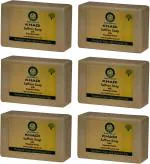 Khadi Herbal Saffron Bath Soap, 125 Gm Each (Pack Of 6)