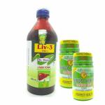 Herbshd Liv-3 Liver Tonic 450ml & Perfect Health 50+50 Capsule For Liver Disease