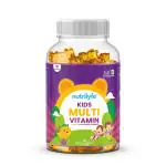 Nutrilyfe | Kids Multivitamin Gummies | Mango Flavoured | 12 Essential Nutrients with DHA | Complete Nutrition & Brain Development | Vitamin-rich Chewable Daily Supplements | 30 Gummies | Monthly Pack
