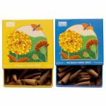 HELP US GREEN Natural Incense Fragrance Citronella and Patchouli Dhoop Cones with Holder (80 pcs) | Havan for Pooja, Home & Festivals I Natural Guggal/Loban Original |Pack of 2 (40 Cones/pack)