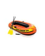 Intex Explorer 200, 2 Person Inflatable Boat for Flood Rescue, Adventure, Rafting, Fishing, with Oars & Air Pump 58331 Incomplete