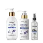 Quemico Professionnel Sulphate Free Keratin Protein Smooth Daily Shampoo and Conditioner Set with Professional Hair Serum, 500ml