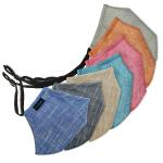 OxiClear Handloom Linen Anti-Pollution Face Mask, 3-Layer Super Breathable, Washable & Reusable (Pack of 7).