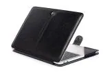 Dorca Black Faux Leather Slim Fit And Magnetic Closure Laptop Case For Asus Chromebook CX22NA-211.BB01