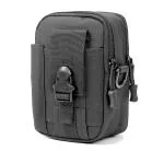 House of Quirk Universal Tactical Holster Military Molle Hip Waist Belt Bag Wallet Pouch Purse Phone Case with Zipper for Phone Holder