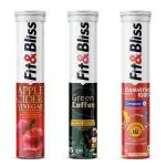 Fit&Bliss Apple Cidar Vinegar Elixer, Green Coffee and L Carnitine Tablets (pack of 3)