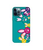 Casotec Rabbit Family Design 3D Printed Hard Back Case Cover for Apple iPhone 12 Pro Max