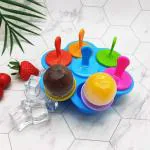 HUENISH Silicone Popsicle Molds BPA Free, Ice Pop Maker, Kids Ice Cream IC7-1 (Mulitcolor)