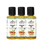 Maurya Khadi Sweet Almond Oil For Hair And Body Massage oil , Anti hair fall & Dandruff 100ml Pack of 3