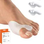DOMMYSTAR Plastic Toe Separator For Women&Men Bunion Corrector Splint For Toe Straightener&Foot Thumb Support Big Toe Stretcher,Shoe Bite Protector,Toe Spacer,Toe Spreader,Hallux Valgus,One Size