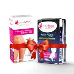 everteen Bikini & Underarm Hair Remover Creme(50gm) with Free XXL Relax Night Sanitary Pads-1x7 Pcs