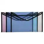 Eslee Clear Envelope File | Transparent Snap Button My Clear Bag | Plastic Cover Document Wallet Folder for Papers, Projects, Certificates Holder | Best for FC Size Paper | Pack of 5 | Multicolour (EC306FC)