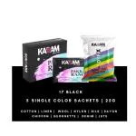 Kadam (Label) Pakka Rang Fabric Dye Colour | 25G Pack | Includes Dyfix Color Fixer | Permanent Fabric Dyes For Old Faded Jeans And Clothes (Black) Bla