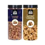 Wonderland Foods Dry Fruits 850g Jar Combo Almond 500g & Walnut kernel 350g