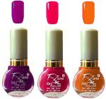 OUR Beauty Multicolor Extra Shine Long Wear Durable Nail Polish Nv42, 18 ml (Pack Of 3)