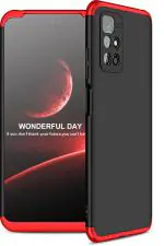 CarryWrap Front & Back Case for Redmi 10 Prime (Red, Dual Protection)