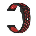 LIDDU Silicone Smart Watch Strap for Fire Boltt Almighty, SE, Ninja Call 2 , Ring 2 and Rage (Red and Black)