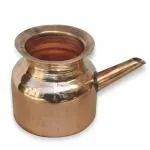 Prisha India Craft Pooja Accessories Copper Lota Kalash, 240 g (Golden)