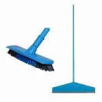 Established Home Excellent Hard Bristles Hardy Brush And Wiper 24 for Floor Cleaning Ice Blue