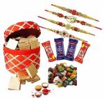 Fabbites Raksha Bandhan Rakhi,Chocolates With Tilak Combo Pack