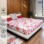 Urban Space Divine 100% Cotton Bedsheets for Double Bed with 2 Pillow Covers, Double Bedsheet (Size 90 x 100 inches, Earth Pink)