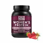 Coco Muscles Women’s Protein | women Protein powder, Health suppliment | Tailored Protein Blend for Women’s Wellness & Fitness - Strawberry 1 kg