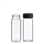 GVSSCO Borosilicate Glass Culture Tube, Flat Bottom With Screw Cap 5ml,(Pack of 50)