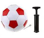 FIRE SPORTS Rubber Football With Air Pump(Size - 5) red & White