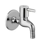 CUROVIT Micro Flora Smart Brass Nozzle BIB Cock TAP Chrome Finish with Wall Flange for Kitchen/Bathroom Fitting