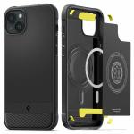 SPIGEN Matte Black Thermoplastic Polyurethane Rugged Armor Magfit Back Cover Case Compatible With Iphone 14 Plus TPU