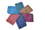 ASH Traders Multocolor Handloom Checkered Medium Bath Towels for Men and Women Cotton, 30 x 60 inch (pack of 6)