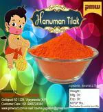 Pmw - Hanuman Ji Tilak - Saffron Colour - Made with Turmeric & Alum - 250 G - Original - 11 Gomati Chakra